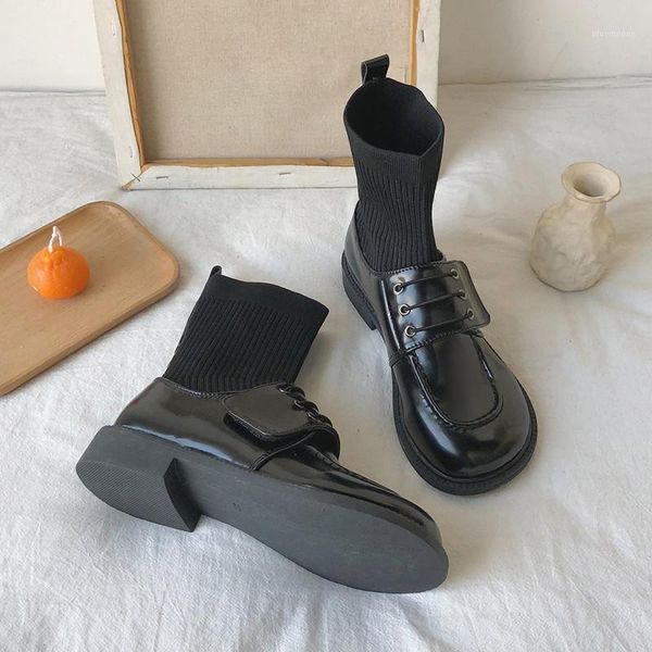 brand women's shoes autumn boots round toe flat heel boots-women fashion mid calf mid-calf stockings 2020 ladies rock low1, Black
brand women's shoes autumn boots round toe flat heel boots-women fashion mid calf mid-calf stockings 2020 ladies rock low1, Black