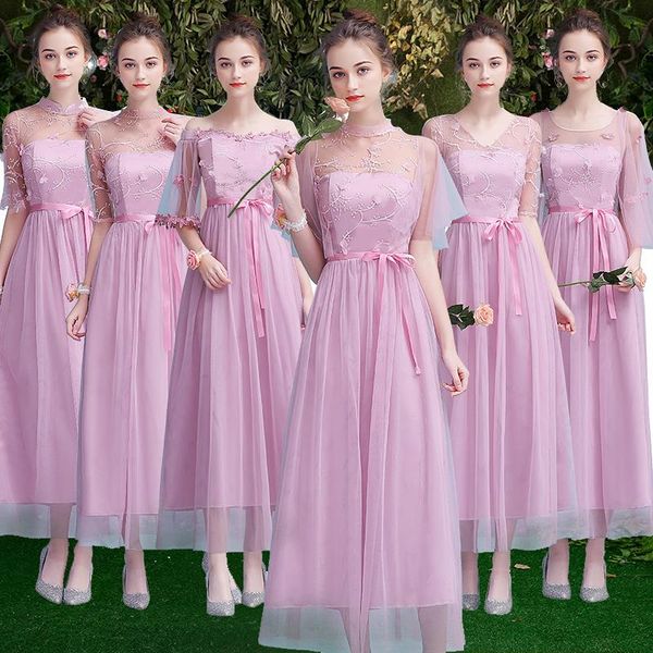 2 colors 6 styles plus size lace pink tulle long bridesmaids dresses wedding party sisters prom dress women long dress, White;pink
2 colors 6 styles plus size lace pink tulle long bridesmaids dresses wedding party sisters prom dress women long dress, White;pink