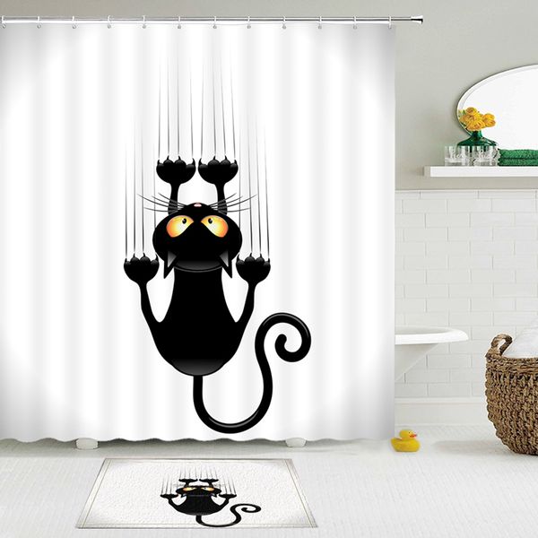 2pcs/set funny cats shower curtains setcute cartoon bath curtain polyester fabric waterproof home decor mat
2pcs/set funny cats shower curtains setcute cartoon bath curtain polyester fabric waterproof home decor mat