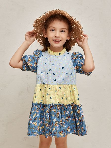 toddler girls puff sleeve colorblock & floral print smock dress she, Red;yellow
toddler girls puff sleeve colorblock & floral print smock dress she, Red;yellow
