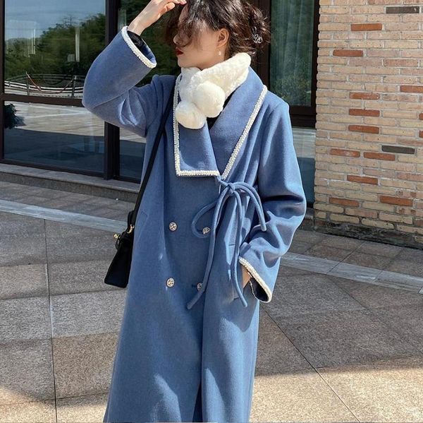 women's wool & blends blue fur coat 2021 female winter women long v-neck jackets for korean coats, Black
women's wool & blends blue fur coat 2021 female winter women long v-neck jackets for korean coats, Black