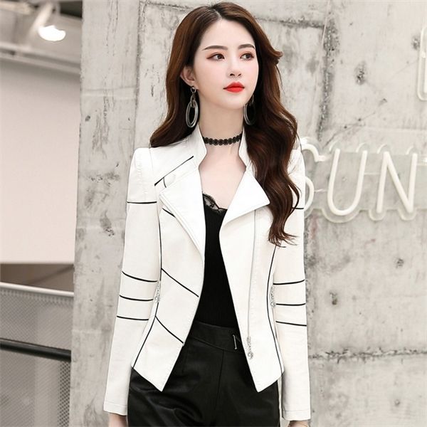 pu large size jacket women new 2020 woman leather clothing short slim spring autumn motorcycle jackets female coatsx1016, Black;brown
pu large size jacket women new 2020 woman leather clothing short slim spring autumn motorcycle jackets female coatsx1016, Black;brown