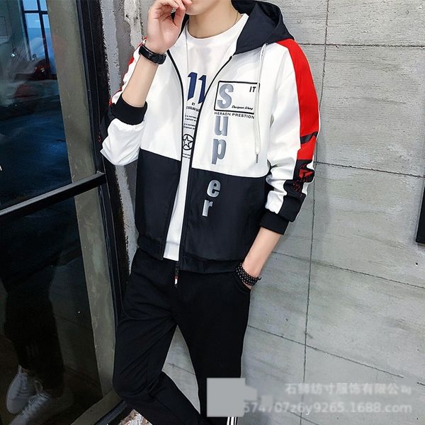 2020 korean new coat sweater coatleisure two piece suit men's spring autumn sweater set fashionable and handsome coat fashion men, Black
2020 korean new coat sweater coatleisure two piece suit men's spring autumn sweater set fashionable and handsome coat fashion men, Black