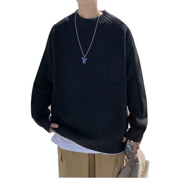 men's o-neck pullover autumn winter warm solid spacious soft long sleeve oc yq clothes knitted casual male sweater drop shipping, White;black
men's o-neck pullover autumn winter warm solid spacious soft long sleeve oc yq clothes knitted casual male sweater drop shipping, White;black