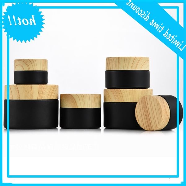 wholesale black frosted glass cosmetic jars with woodgrain plastic lids pp liner 5g 10g 15g 20g 30g 50g lip packing bottles
wholesale black frosted glass cosmetic jars with woodgrain plastic lids pp liner 5g 10g 15g 20g 30g 50g lip packing bottles