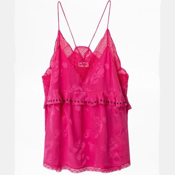 women's tanks & camis 2021 summer women silk sleeveless lace patchwork flower female rose color, White
women's tanks & camis 2021 summer women silk sleeveless lace patchwork flower female rose color, White