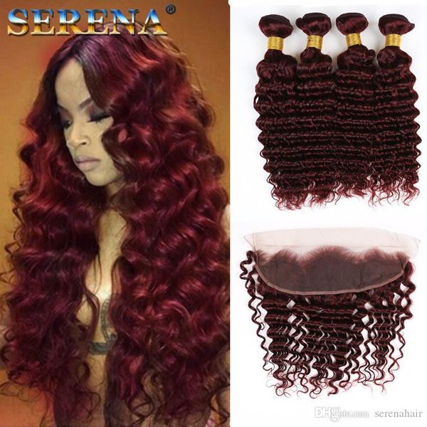 99j deep wave hair with lace frontal brazilian virgin hair deep wave curly 99j wine red hair 4 bundles with 13x4 frontal burgundy colored, Black;brown
99j deep wave hair with lace frontal brazilian virgin hair deep wave curly 99j wine red hair 4 bundles with 13x4 frontal burgundy colored, Black;brown