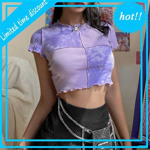 wind 2021 women's summer new fashion splicing round neck open navel ear edge t-shirt for women, White
wind 2021 women's summer new fashion splicing round neck open navel ear edge t-shirt for women, White