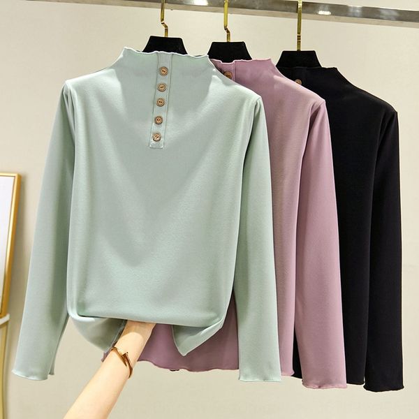 new half high neck plush coat t-shirt t-shirt for women's long sleeve in fall winter 20 lwejz, White
new half high neck plush coat t-shirt t-shirt for women's long sleeve in fall winter 20 lwejz, White