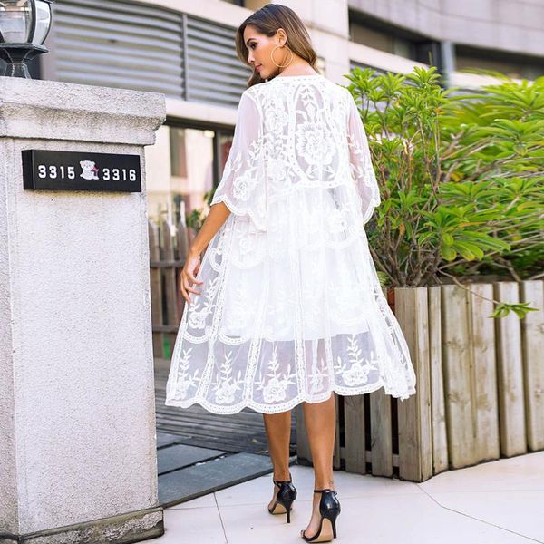 women kimono cardigan long lace beach blouse solid thin summer shirt clothes ladies vintage tunic cardigans 2021 blusas mujer, White
women kimono cardigan long lace beach blouse solid thin summer shirt clothes ladies vintage tunic cardigans 2021 blusas mujer, White