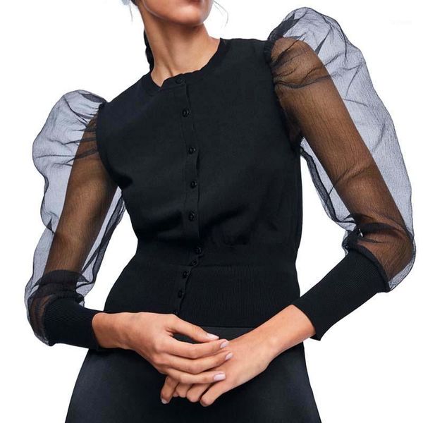 fashion women o neck mesh jacket black puff sleeve jackets slim button long sleeve jacket1, Black;brown
fashion women o neck mesh jacket black puff sleeve jackets slim button long sleeve jacket1, Black;brown