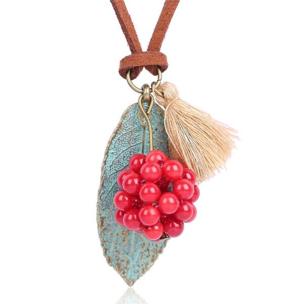 chains fashion fresh berry fringed necklace trendy handmade leaves pendant children girl jewelry gift, purple yellow, Silver
chains fashion fresh berry fringed necklace trendy handmade leaves pendant children girl jewelry gift, purple yellow, Silver