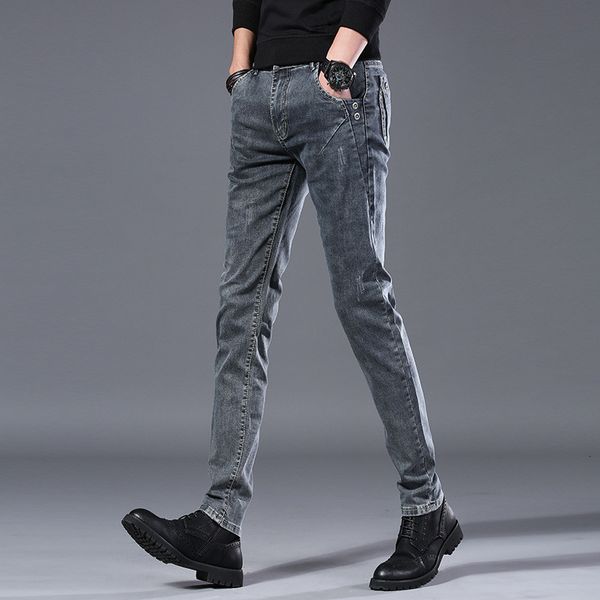 2021 new style elastic spring slim fit brim pants men men's fashionable denim high-quality jeans mens x5sn, Blue
2021 new style elastic spring slim fit brim pants men men's fashionable denim high-quality jeans mens x5sn, Blue