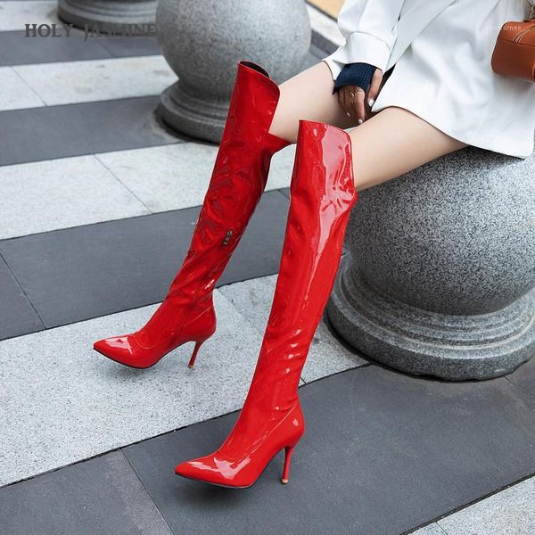 new european and american oversized boots autumn winter patent leather over-the-knee women boots super high (8cm-up) 34-43 size1, Black
new european and american oversized boots autumn winter patent leather over-the-knee women boots super high (8cm-up) 34-43 size1, Black