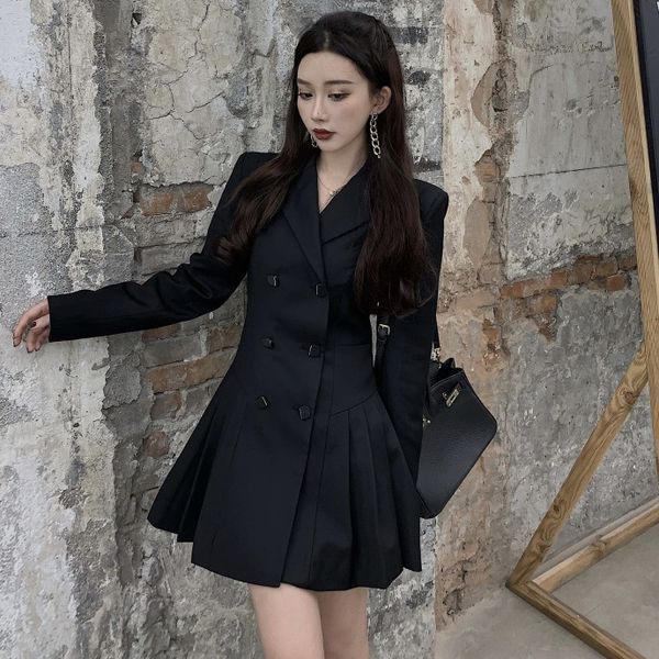 2020 autumn new temperament waist pleated long sleeve breasted skirt design sense suit dress women's wear
2020 autumn new temperament waist pleated long sleeve breasted skirt design sense suit dress women's wear
