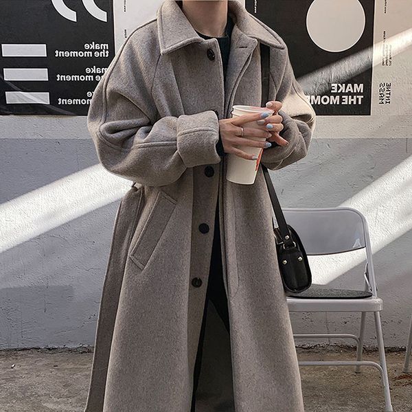 chic woolen for women korean style single-breasted loose women's windbreaker casual female trench coat with belt, Black
chic woolen for women korean style single-breasted loose women's windbreaker casual female trench coat with belt, Black