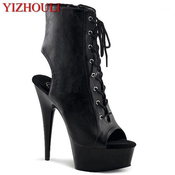 boots spring summer women's 15cm shoes peep toes cool fashion 6 inch soft leather ladies high heel short1, Black
boots spring summer women's 15cm shoes peep toes cool fashion 6 inch soft leather ladies high heel short1, Black