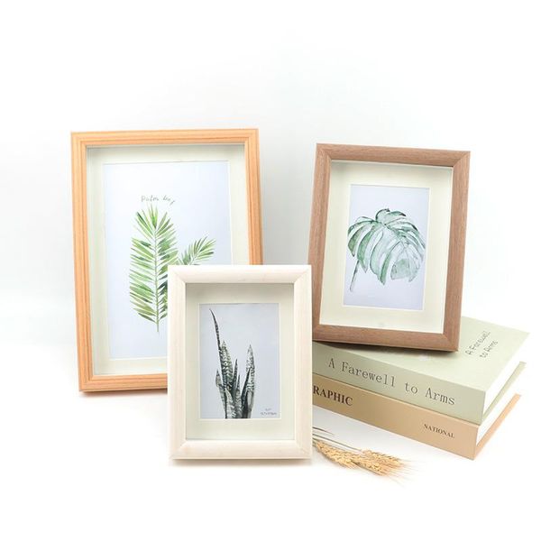3d hollow p frame specimen wood frame solid wood home decoration gift