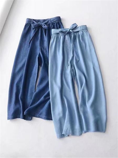 women jeans 2020 spring new japan tencel jeans sashed loose casual wide leg pants female denim trousers summer softener, Blue
women jeans 2020 spring new japan tencel jeans sashed loose casual wide leg pants female denim trousers summer softener, Blue