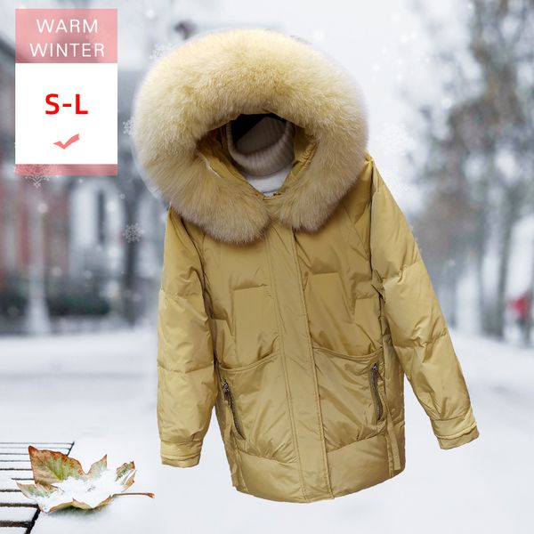 new women long white duck down coat real fox fur collar female thick loose style warm jacket windproof big size good quanllity 201103, Black
new women long white duck down coat real fox fur collar female thick loose style warm jacket windproof big size good quanllity 201103, Black