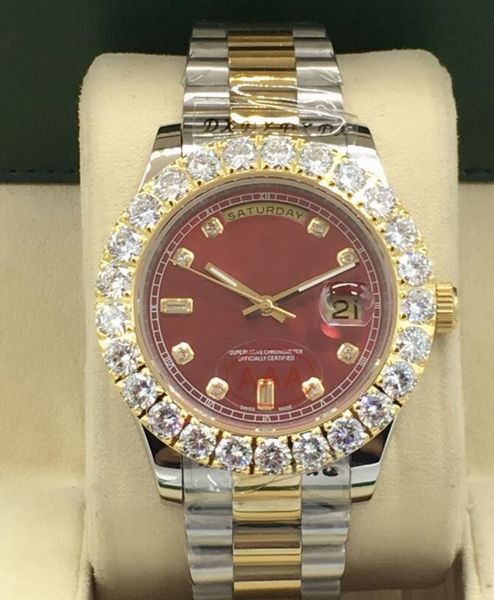 new version two tone 44mm bigger diamond dial/bezel day 118348 watch chest never worn automatic fashion men's watch wristwatch, Slivery;brown
new version two tone 44mm bigger diamond dial/bezel day 118348 watch chest never worn automatic fashion men's watch wristwatch, Slivery;brown