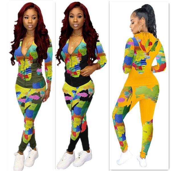 map print hooded casual suit womens tracksuit hoodie zip jacket zipper coat and pants leggings two piece outfits clothing set new d102101, Gray
map print hooded casual suit womens tracksuit hoodie zip jacket zipper coat and pants leggings two piece outfits clothing set new d102101, Gray