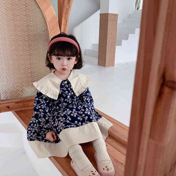 korean style retro floral patchwork long sleeve dress girls cotton big turn-down collar princess dresses g1218, Red;yellow
korean style retro floral patchwork long sleeve dress girls cotton big turn-down collar princess dresses g1218, Red;yellow