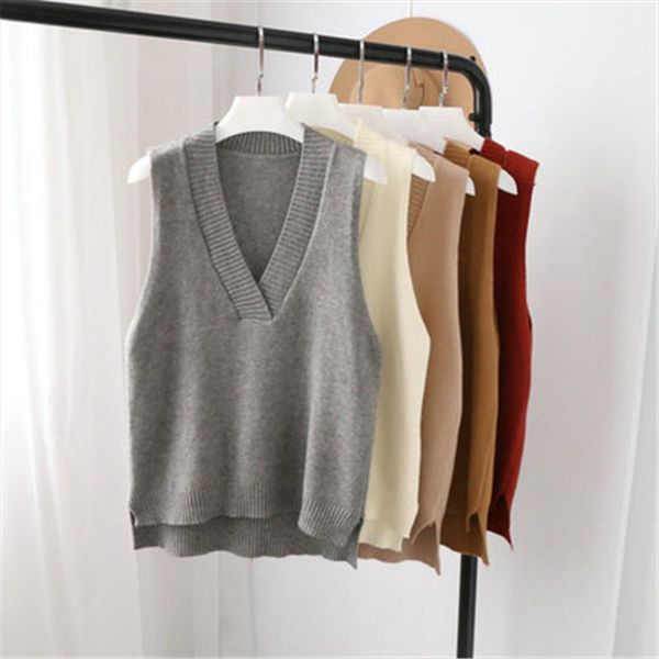 2020 women sweater spring autumn wool vest sleeveless v neck knitted vests long sections pullover vest female jumper pull femme, Black;white
2020 women sweater spring autumn wool vest sleeveless v neck knitted vests long sections pullover vest female jumper pull femme, Black;white