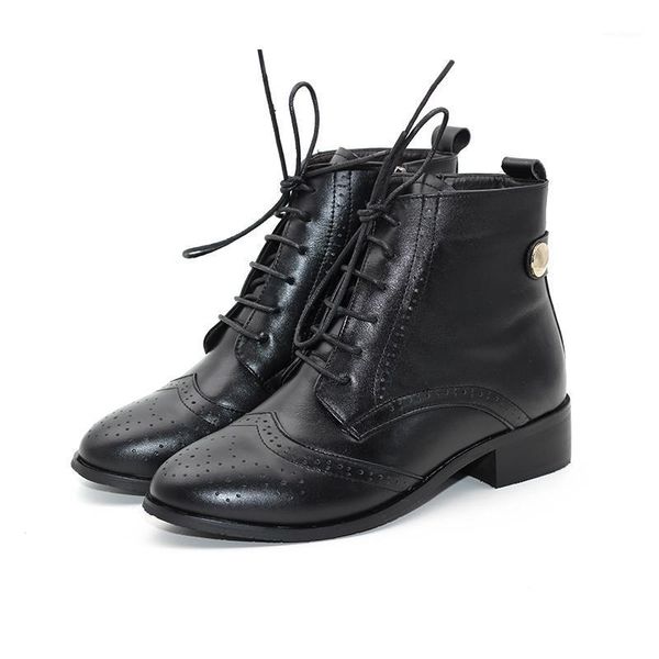 genuine leather winter ankle boots for women british style black plus velvet women's boots vintage high casual single shoes1
genuine leather winter ankle boots for women british style black plus velvet women's boots vintage high casual single shoes1