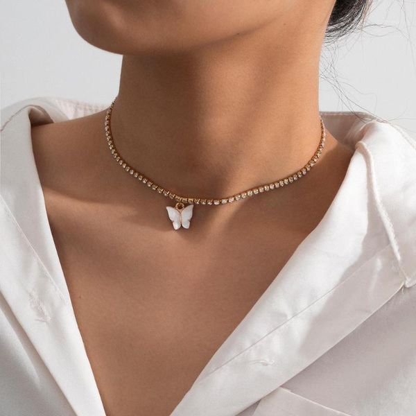 chokers cute animal butterfly pendant necklace female gold shiny crystal minimalist clavicle chain fashion jewelry party gift1, Golden;silver
chokers cute animal butterfly pendant necklace female gold shiny crystal minimalist clavicle chain fashion jewelry party gift1, Golden;silver