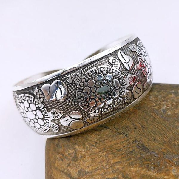 vintage tibetan carved open wide bracelet jewelry antique silver bohemian bangle for women men retro fashion new, Black
vintage tibetan carved open wide bracelet jewelry antique silver bohemian bangle for women men retro fashion new, Black