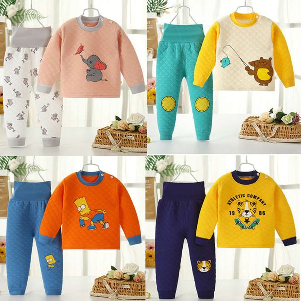 thermal autumn and winter children's new three-layer thickened pajamas set baby cotton underwear, Blue;red
thermal autumn and winter children's new three-layer thickened pajamas set baby cotton underwear, Blue;red