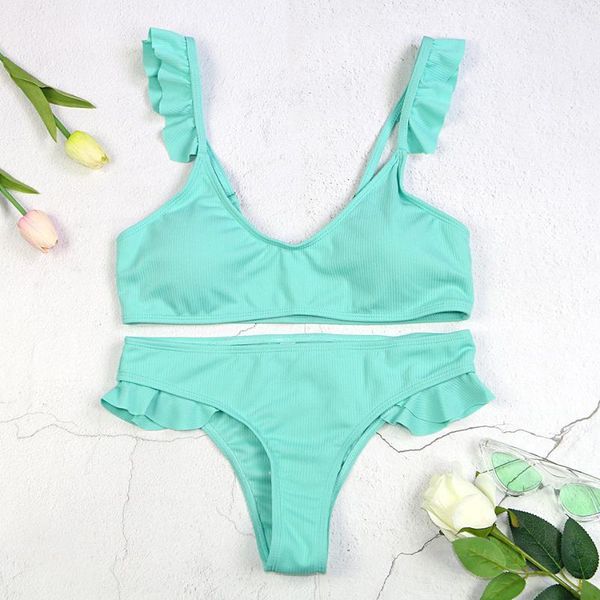 new girl bikinis set bikini swimwear woman swimsuit swimming solid light green pink ginger ruffles ruched low waist wire, White;black
new girl bikinis set bikini swimwear woman swimsuit swimming solid light green pink ginger ruffles ruched low waist wire, White;black