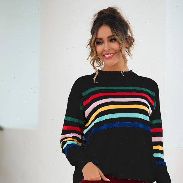 minboutique fashion girl rainbow sweaters slim knitted pullover o neck autumn winter knitwear ladies womens drop shipping, White;black
minboutique fashion girl rainbow sweaters slim knitted pullover o neck autumn winter knitwear ladies womens drop shipping, White;black