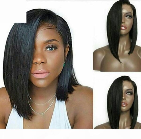 short bob style lace front human hair wig 10-30'' straight middle side part wig glueless full lace wig with baby hair, Black;brown
short bob style lace front human hair wig 10-30'' straight middle side part wig glueless full lace wig with baby hair, Black;brown