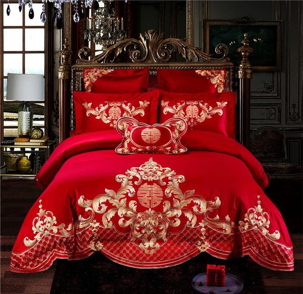 luxury 100% cotton chinese splendid wedding bedding set embroidery duvet cover bed sheet pillowcases size 4/6/7pcs king
luxury 100% cotton chinese splendid wedding bedding set embroidery duvet cover bed sheet pillowcases size 4/6/7pcs king