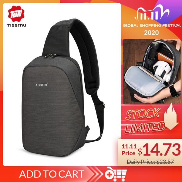 tigernu fashion men male chest bags casual splashproof 9.7 inch chest bag for male chest bags black men
tigernu fashion men male chest bags casual splashproof 9.7 inch chest bag for male chest bags black men
