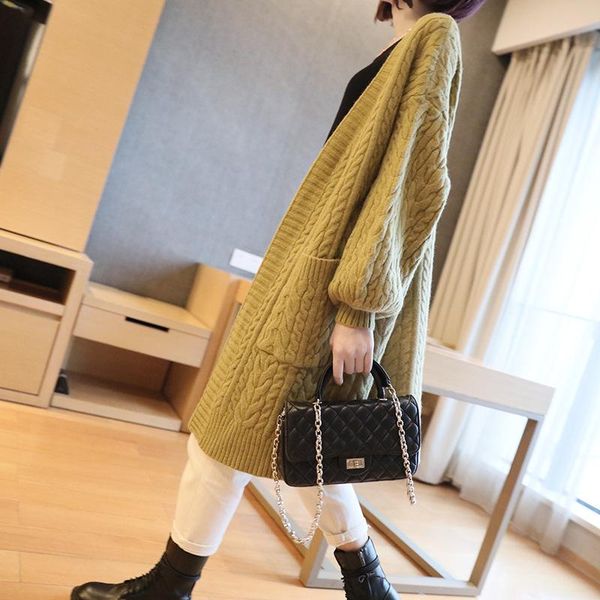 women's knits & tees superaen solid full long sweater coat cardigan 2021 autumn and winter thickened top, White
women's knits & tees superaen solid full long sweater coat cardigan 2021 autumn and winter thickened top, White