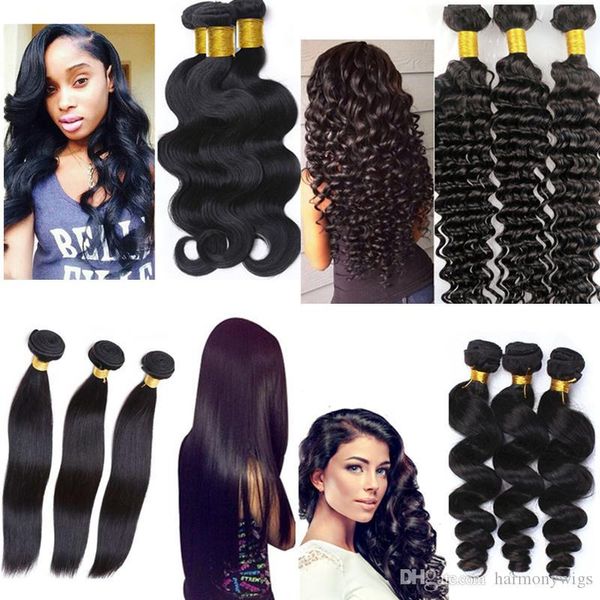 brazilian hair wefts virgin human hair weaves bundles 8-34inch unprocessed peruvian indian malaysian dyeable hair extensions, Black
brazilian hair wefts virgin human hair weaves bundles 8-34inch unprocessed peruvian indian malaysian dyeable hair extensions, Black