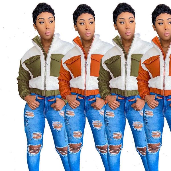 women winter long sleeve patchwork zipper up jackets streetwear fashion coat drop shipping good quality, Black;brown
women winter long sleeve patchwork zipper up jackets streetwear fashion coat drop shipping good quality, Black;brown