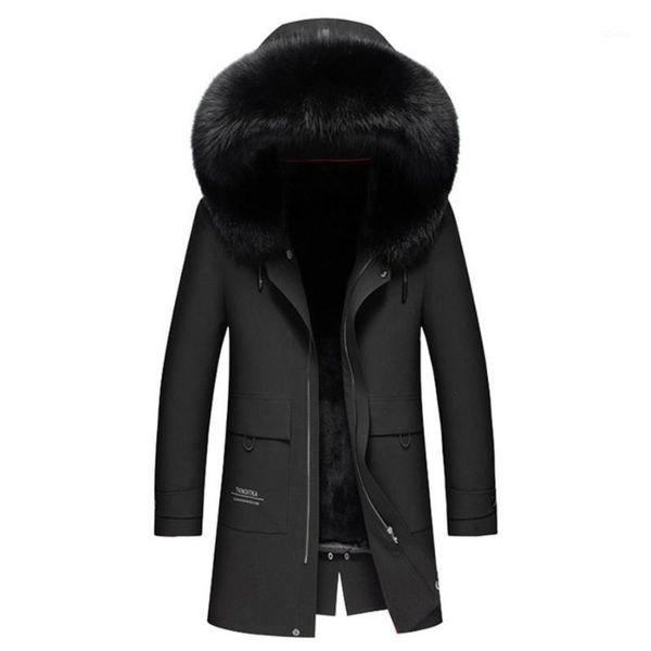 men's down & parkas man casual real fur coat raccoon hooded parka faux lining warm jackets men winter jacket1, Black
men's down & parkas man casual real fur coat raccoon hooded parka faux lining warm jackets men winter jacket1, Black