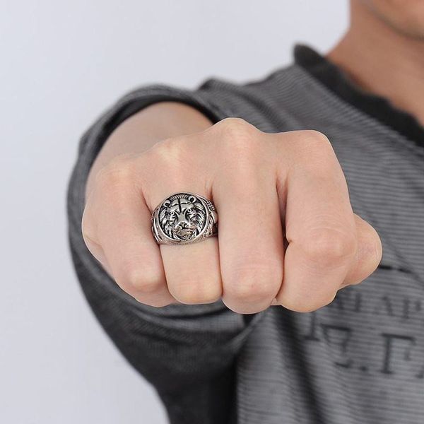 mens vintage stainless steel lion head rings in silver color metal rock punk style gothic biker men jewelry aneis anillos, Golden;silver
mens vintage stainless steel lion head rings in silver color metal rock punk style gothic biker men jewelry aneis anillos, Golden;silver