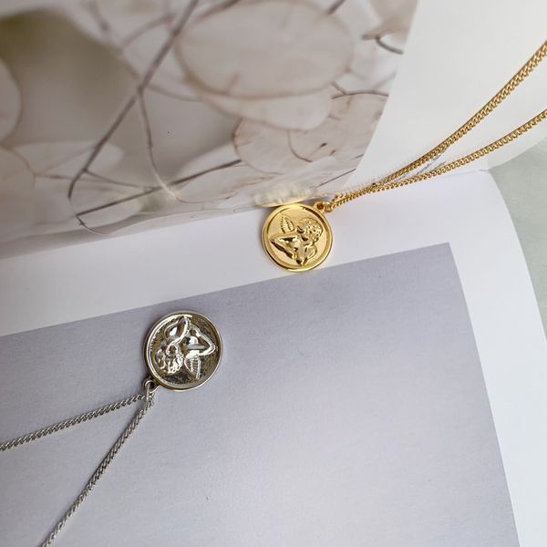 round brand girl baby sweater design feeling coin clavicle chain temperament necklace jewelry, Silver
round brand girl baby sweater design feeling coin clavicle chain temperament necklace jewelry, Silver