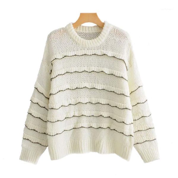 2019 women warm striped ruffles women white acrylic sweater knitted pullovers ladies chic knitwear sweater feminine clothes1, White;black
2019 women warm striped ruffles women white acrylic sweater knitted pullovers ladies chic knitwear sweater feminine clothes1, White;black