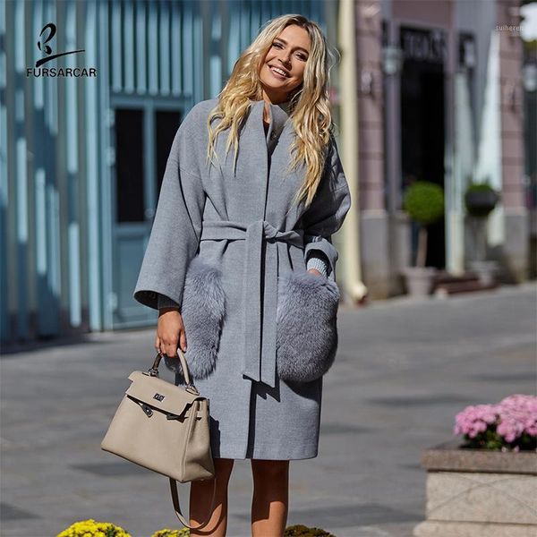 fursarcar 2020 new winter & autumn women luxury cashmere coat nature fur collar pocket wool blend real leather jacket1, Black
fursarcar 2020 new winter & autumn women luxury cashmere coat nature fur collar pocket wool blend real leather jacket1, Black