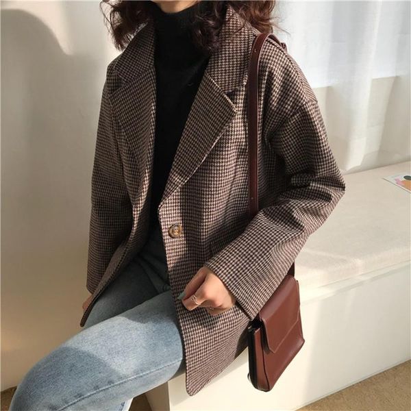 2020 vintage plaid spring blazer mujer single breasted ladies office casual blazer jacket pockets autumn korean women, White;black
2020 vintage plaid spring blazer mujer single breasted ladies office casual blazer jacket pockets autumn korean women, White;black