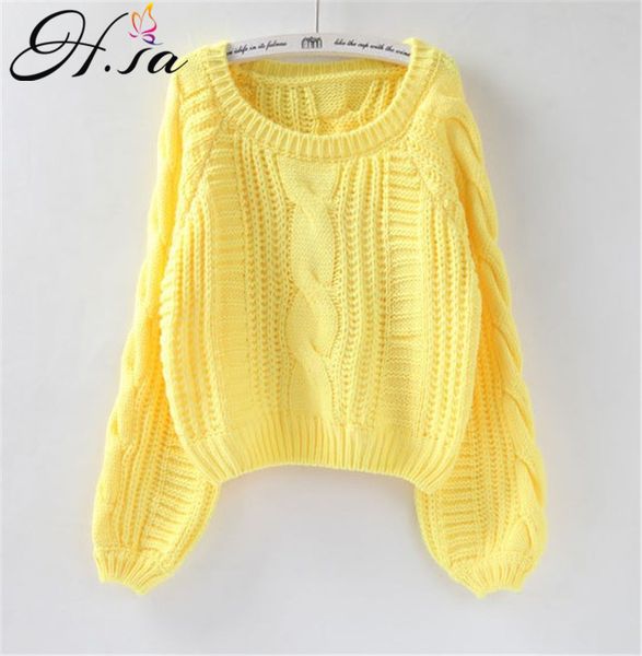 h.sa roupas femininas women pull sweaters 2020 new yellow sweater jumpers candy color harajuku chic short sweater twisted pull q1103, White;black
h.sa roupas femininas women pull sweaters 2020 new yellow sweater jumpers candy color harajuku chic short sweater twisted pull q1103, White;black