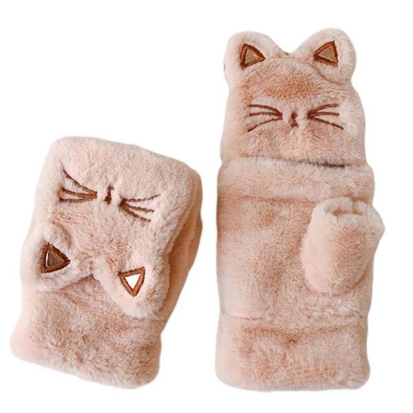 winter women outdoor cartoon cats gloves flip half finger thicken warm mittens warm soft plush short fingerless gloves, Blue;gray
winter women outdoor cartoon cats gloves flip half finger thicken warm mittens warm soft plush short fingerless gloves, Blue;gray