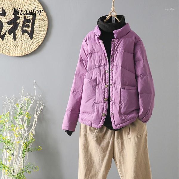 fitaylor 2020 winter women new stand collar ultra light down jackets vintage single breaste down outwear white duck warm parkas1, Black
fitaylor 2020 winter women new stand collar ultra light down jackets vintage single breaste down outwear white duck warm parkas1, Black