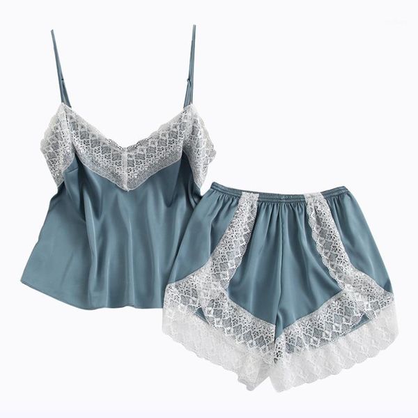 pajamas for women lace satin silk patchwork v-neck strap home clothes with shorts casual pyjama suit sleepwear women's underwear1, Black;red
pajamas for women lace satin silk patchwork v-neck strap home clothes with shorts casual pyjama suit sleepwear women's underwear1, Black;red